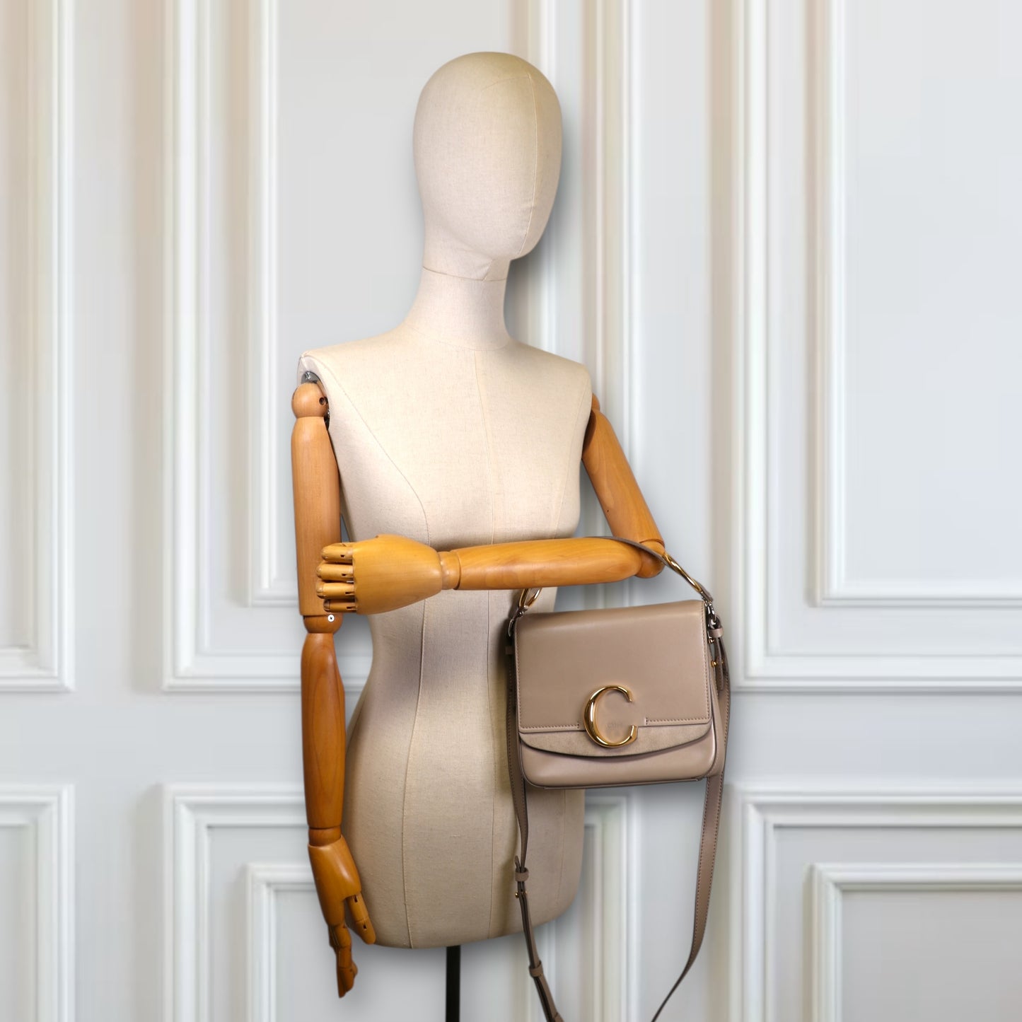 Chloé Small C Two-way taupe