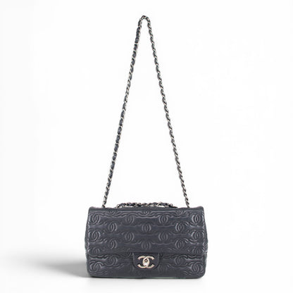 Chanel CC stitch single flap schwarz