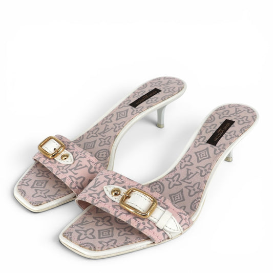 Louis Vuitton Mules kitten heel rosa Gr. 37.5