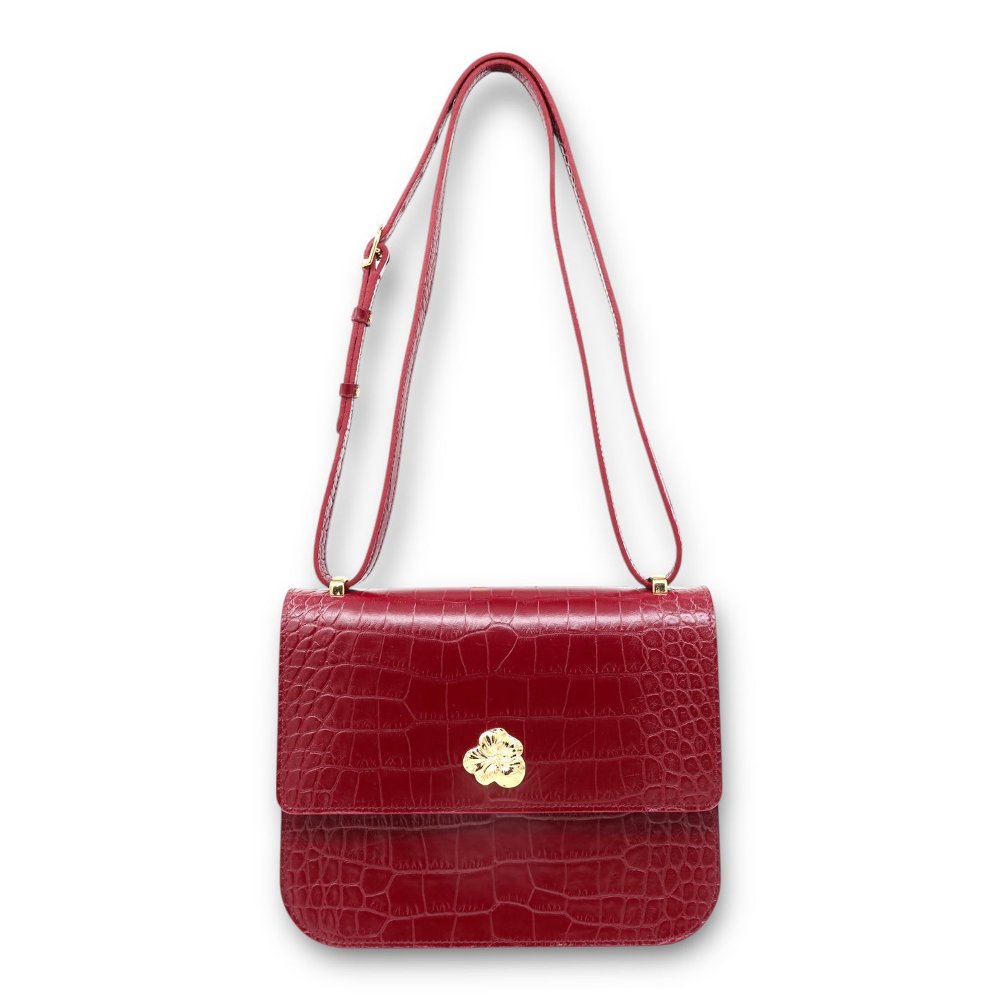 Fauvette Paris Adèle burgundy croc