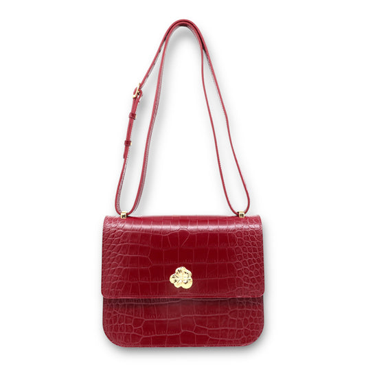 Fauvette Paris Adèle burgundy croc
