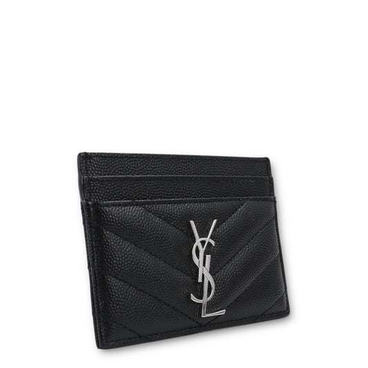 Saint Laurent Cassandre Kartenetui schwarz