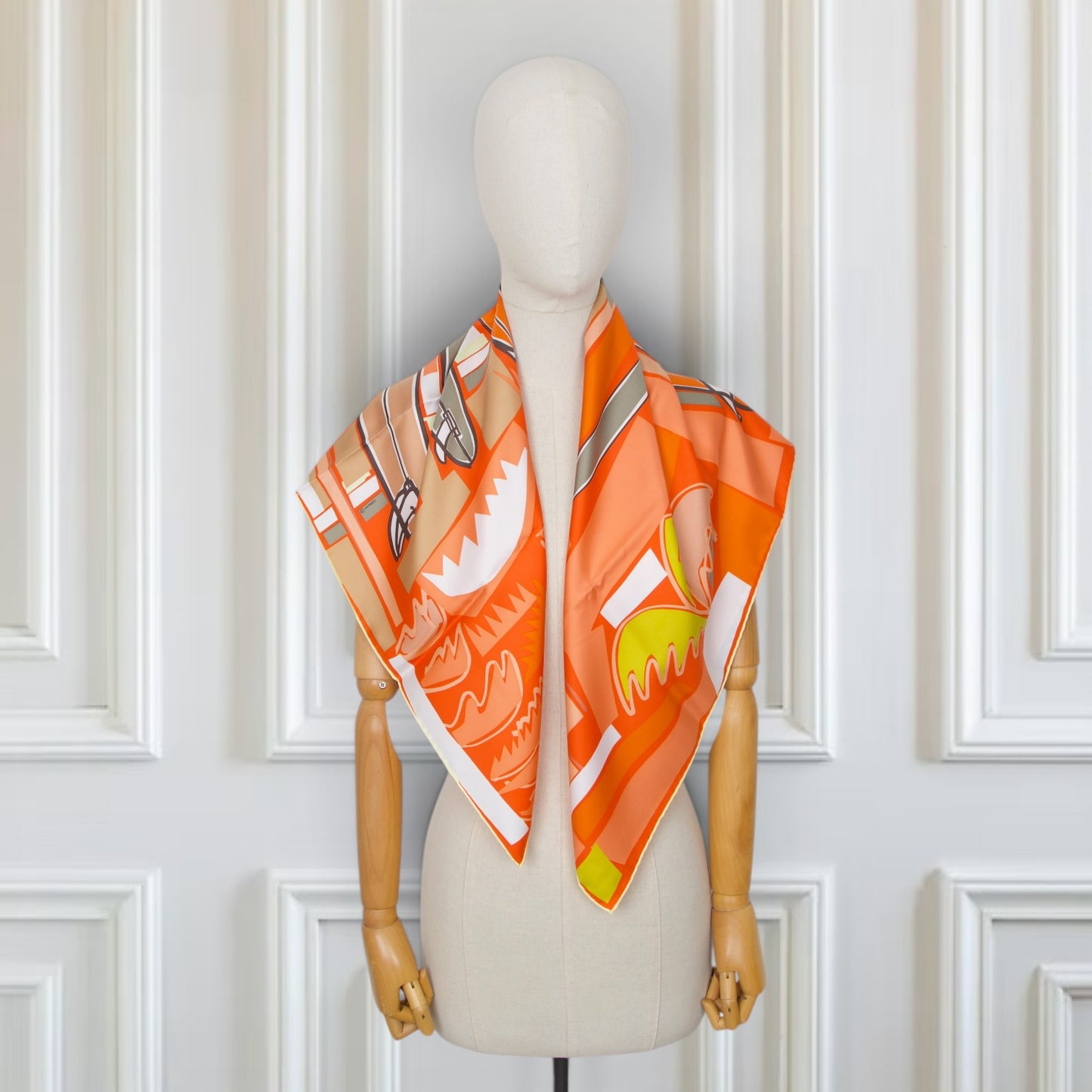 Hermès Carré " Sea, surf & fun" orange