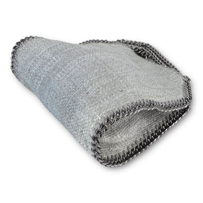 Stella McCartney Falabella Woven Raffia grau