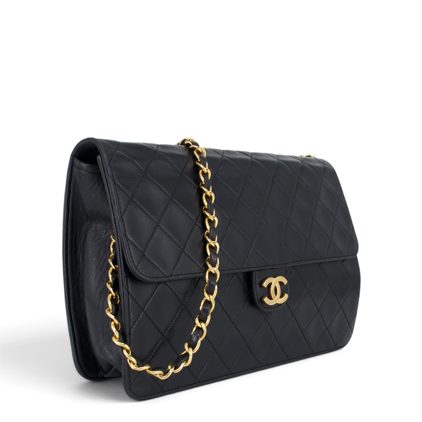 Chanel Matelassé Lammleder schwarz GHW