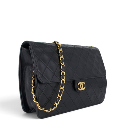 Chanel Matelassé Lammleder schwarz GHW