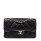 Chanel Timeless medium schwarz contrast piping