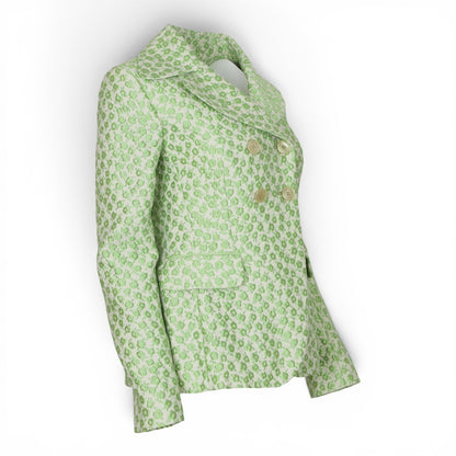 Moschino Blazer crème/grün geblümt Gr. 38