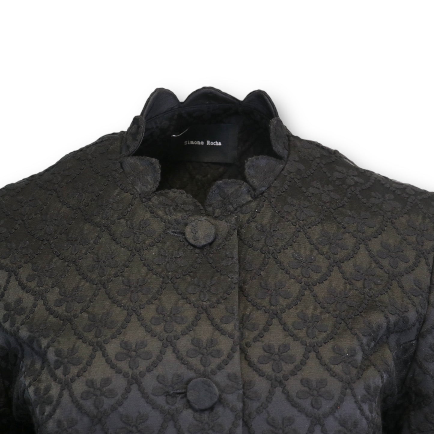 Simone Rocha Jacke schwarz bestickt Gr. 38