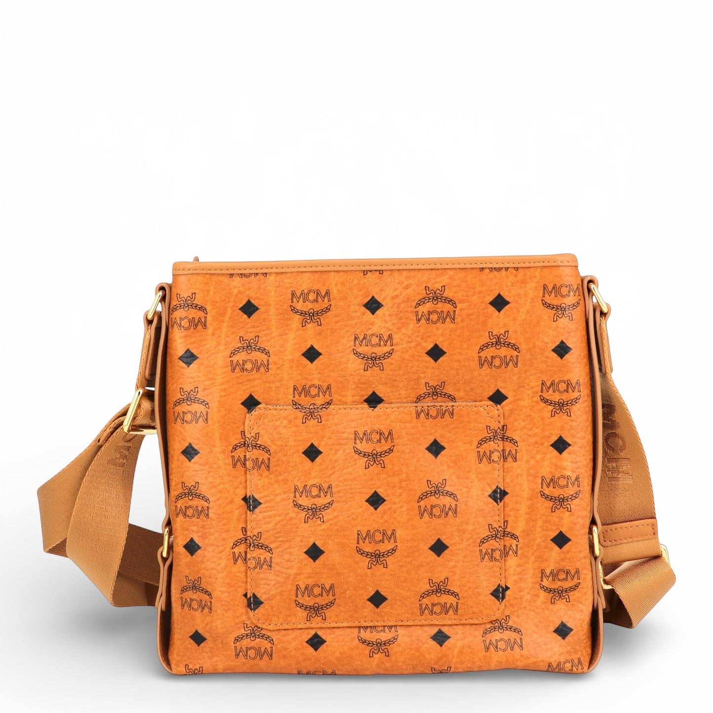 MCM Umhängetasche Visetos Cognac