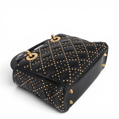 Dior Lady Dior Small Stud schwarz GHW