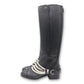 Chanel Stiefel schwarz m. Perlen Gr. 37.5