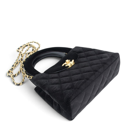 Chanel Nano Kelly Samt schwarz