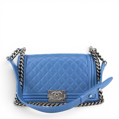 Chanel Medium Boy blau RHW