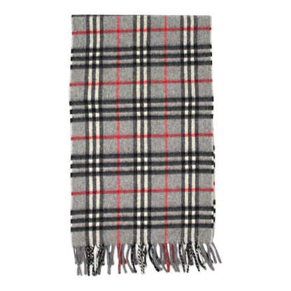 Burberry Schal Kaschmir grau kariert