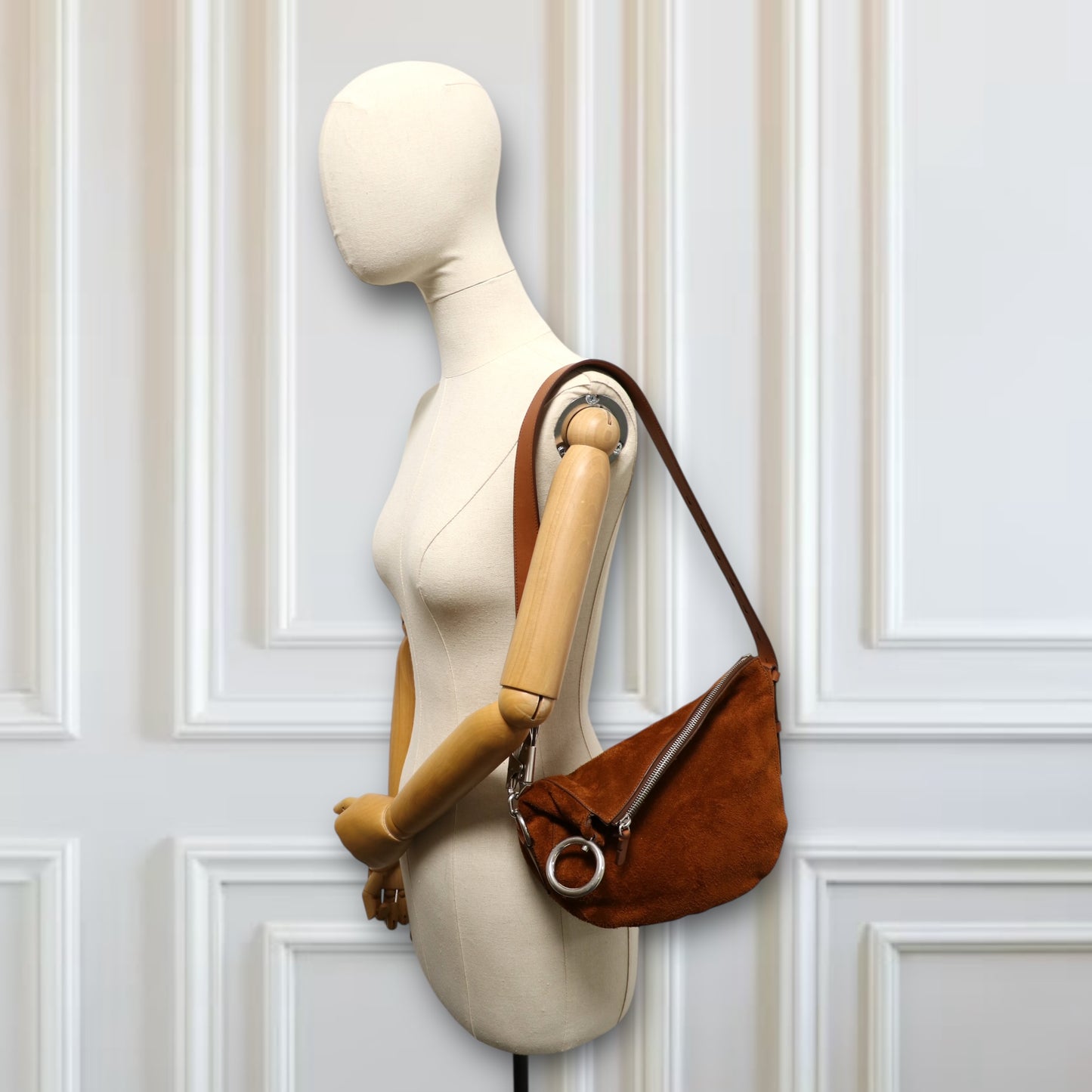 Burberry Small Knight bag Wildleder cognac