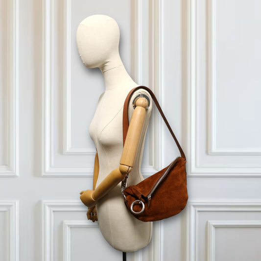 Burberry Small Knight bag Wildleder cognac