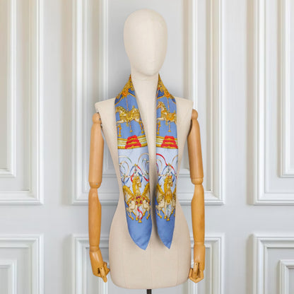 Hermès Carré "Lunapark" blau