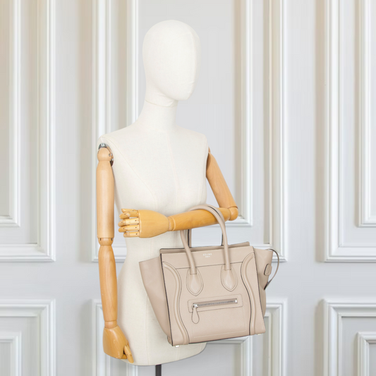 Céline Micro Luggage beige