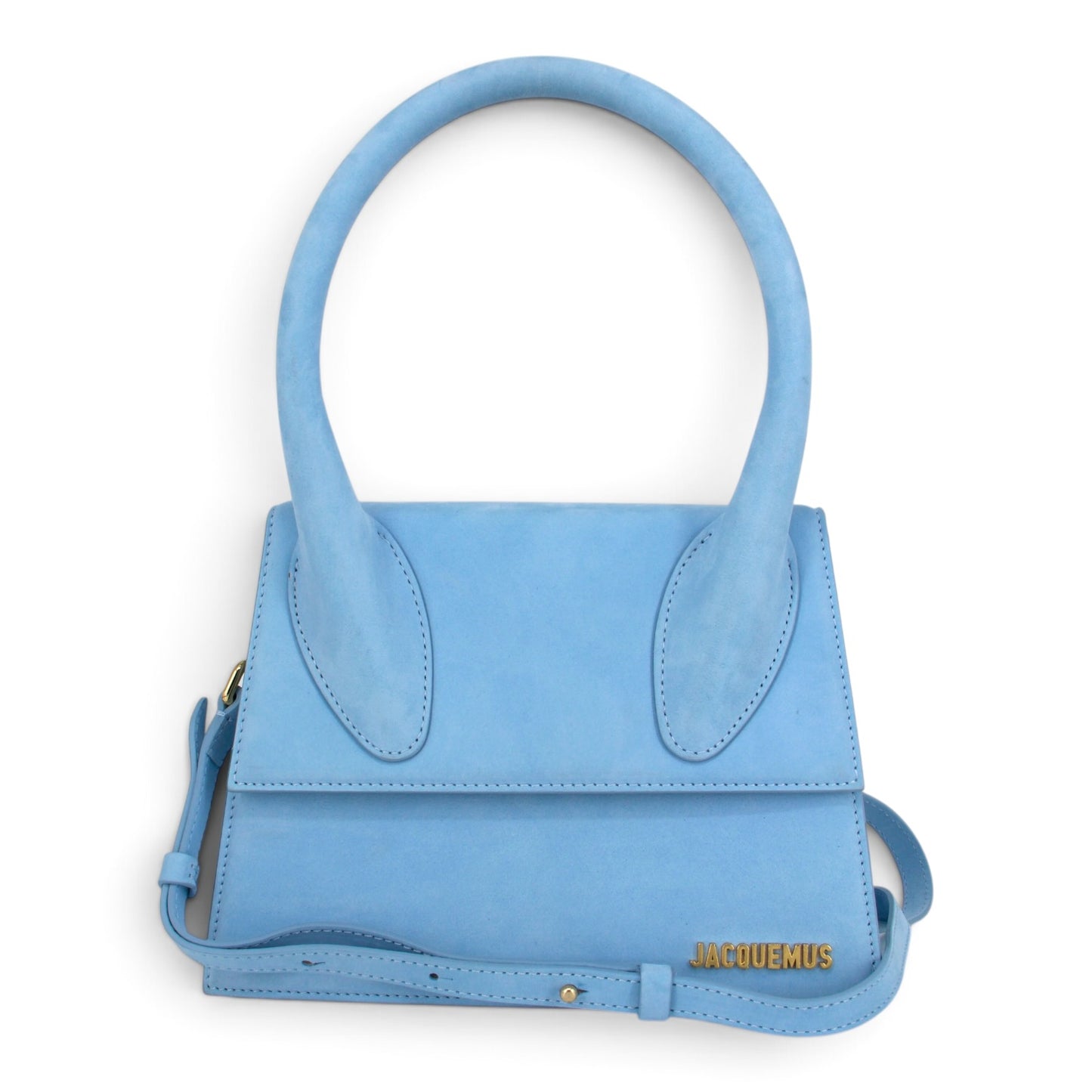 Jacquemus Le grand Chiquito Wildleder hellblau