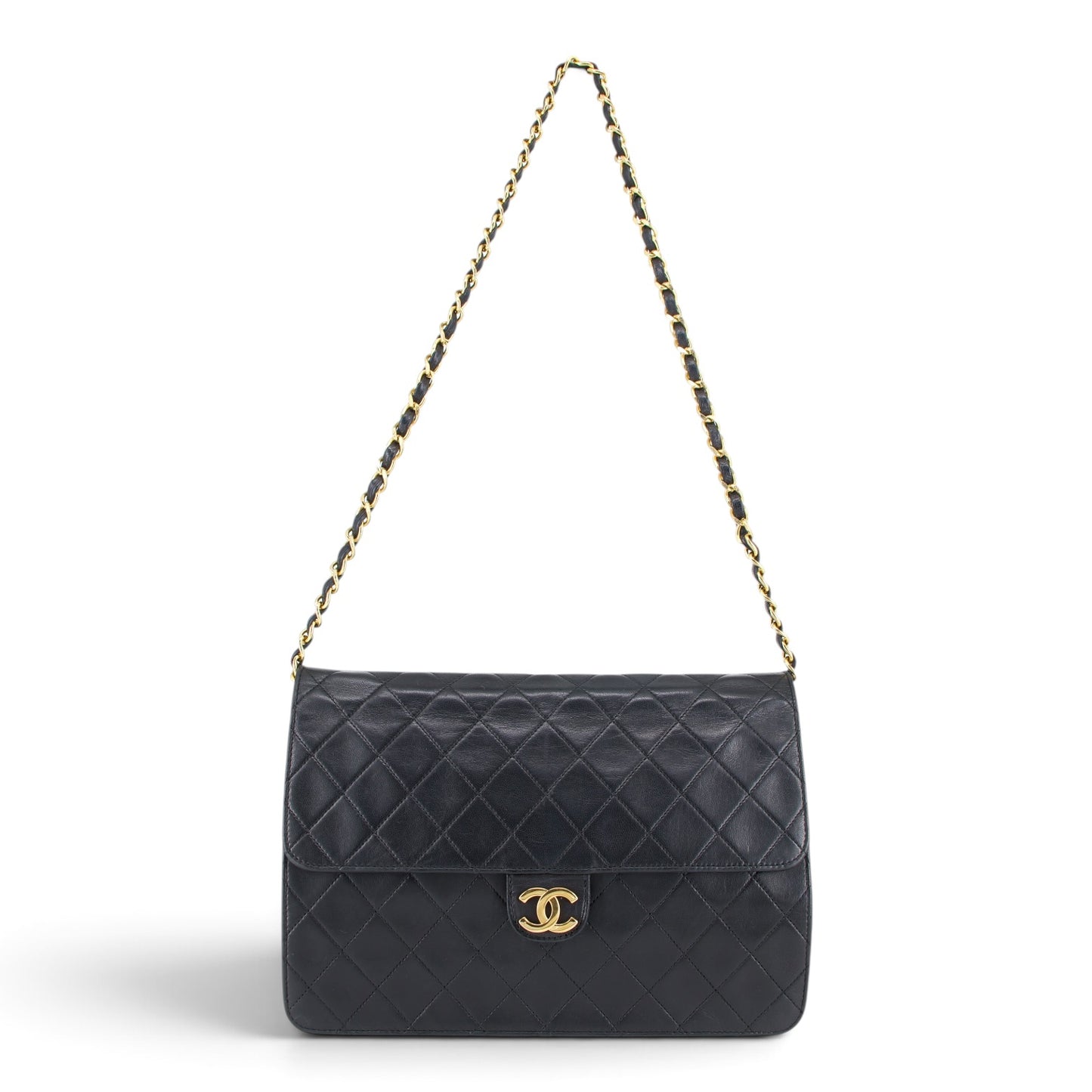 Chanel Matelassé Lammleder schwarz GHW