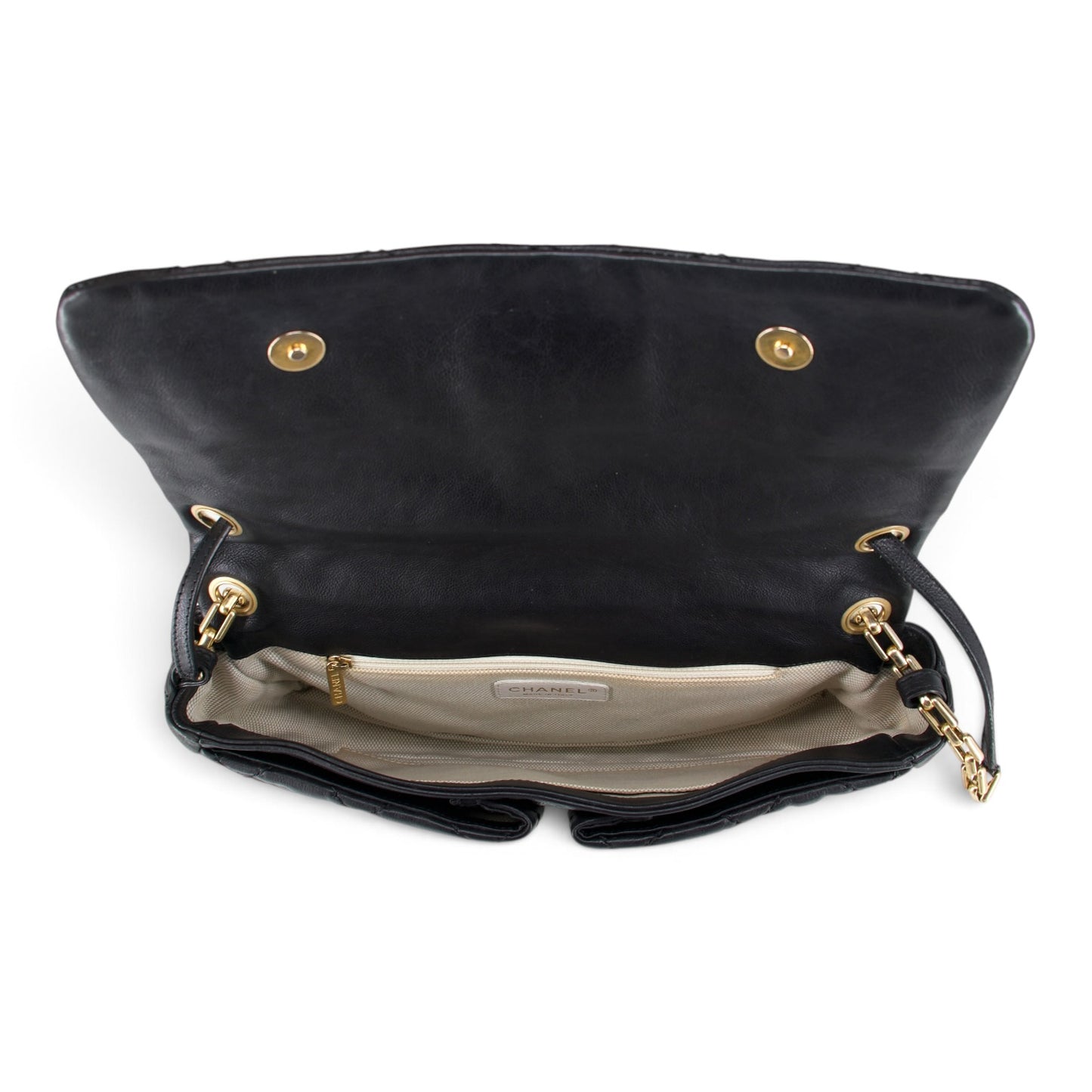 Chanel Wild Stitch Chain Flap schwarz GHW