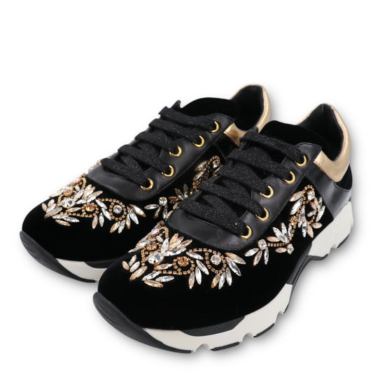 René Caovilla Sneaker Samt schwarz Gr. 37