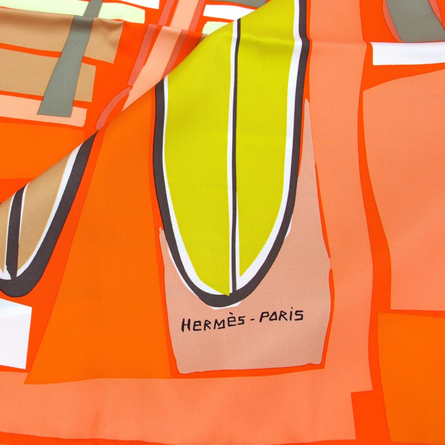 Hermès Carré " Sea, surf & fun" orange