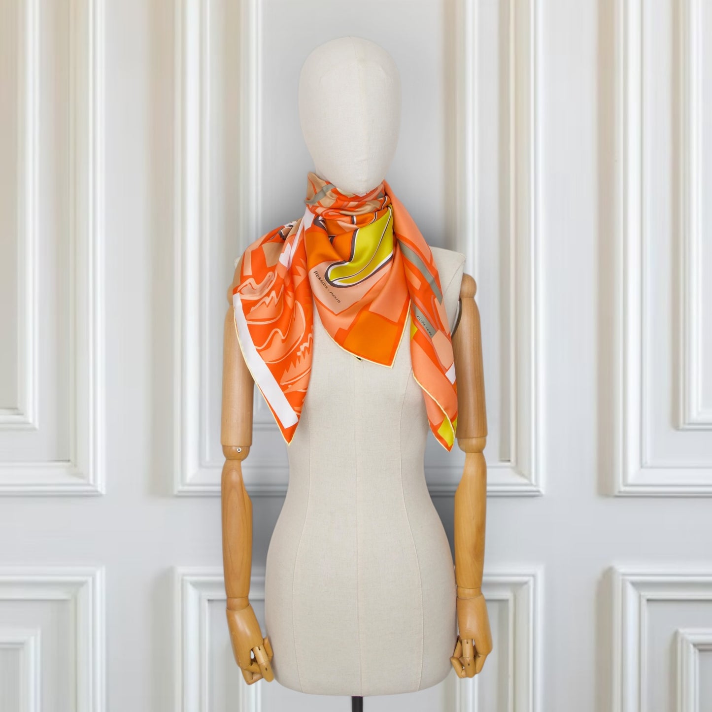 Hermès Carré " Sea, surf & fun" orange