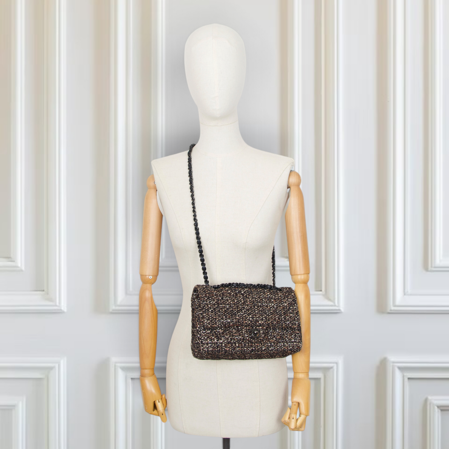 Chanel Timeless Medium double flap tweed