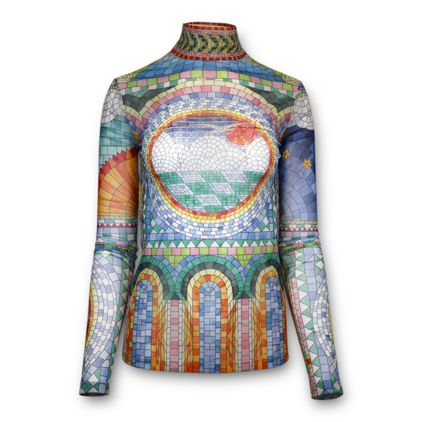 Casablanca Mesh Oberteil gemustert Gr. XS