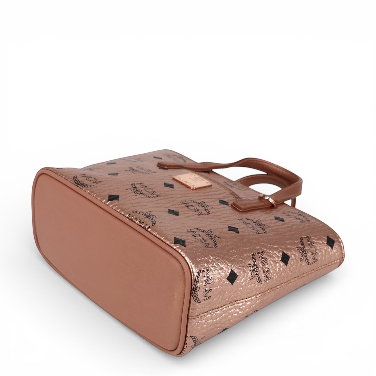 MCM Anya Mini Shopper Visetos Rosé