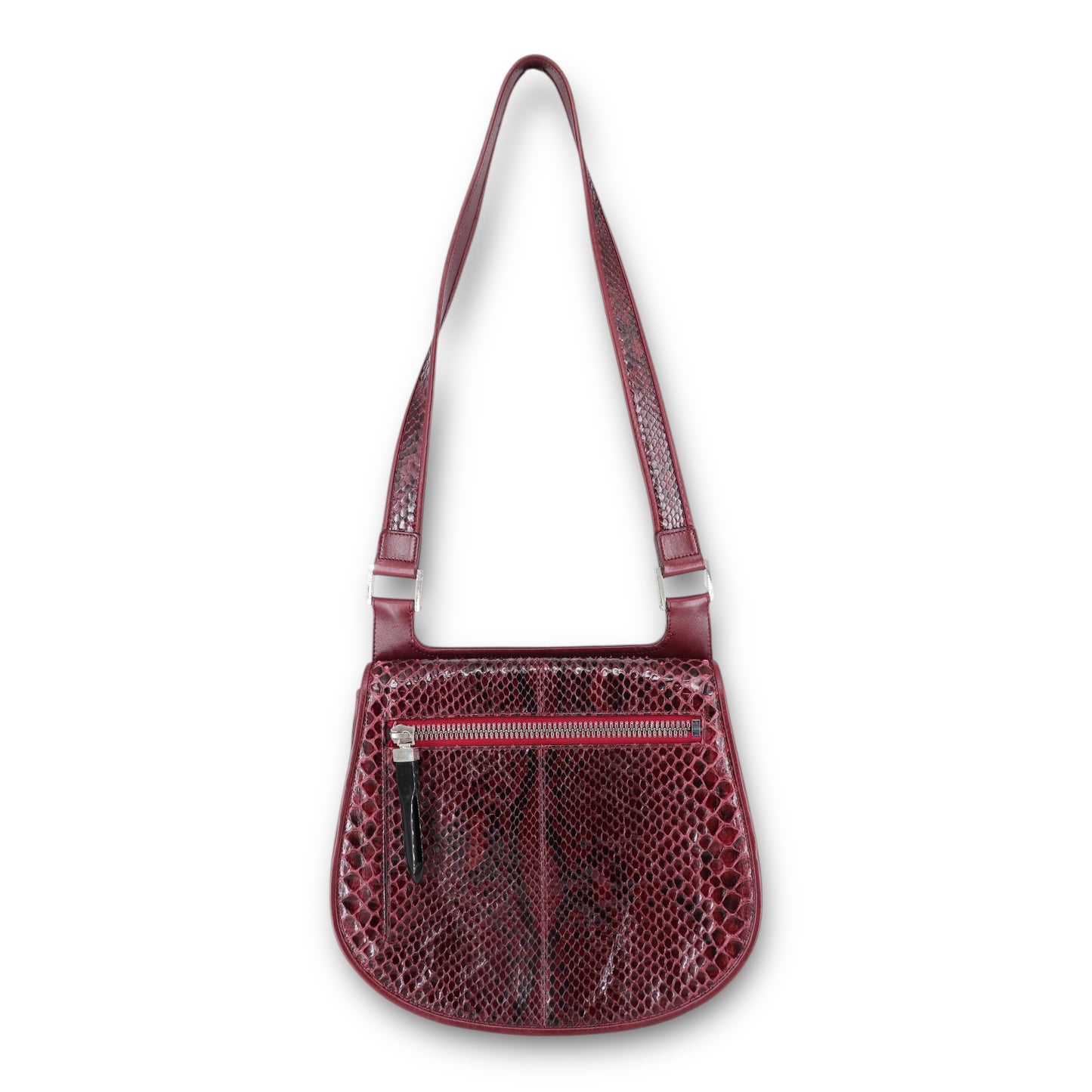 Gianni Versace Schultertasche Python bordeaux