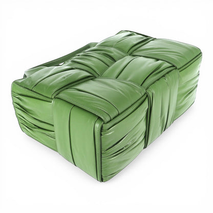 Bottega Veneta Arco small foulard intreccio grün