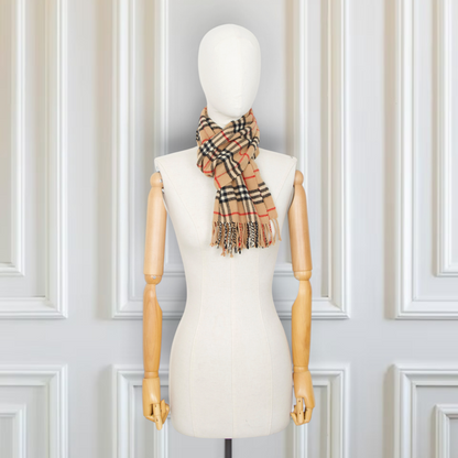 Burberry Schal Wolle camel kariert