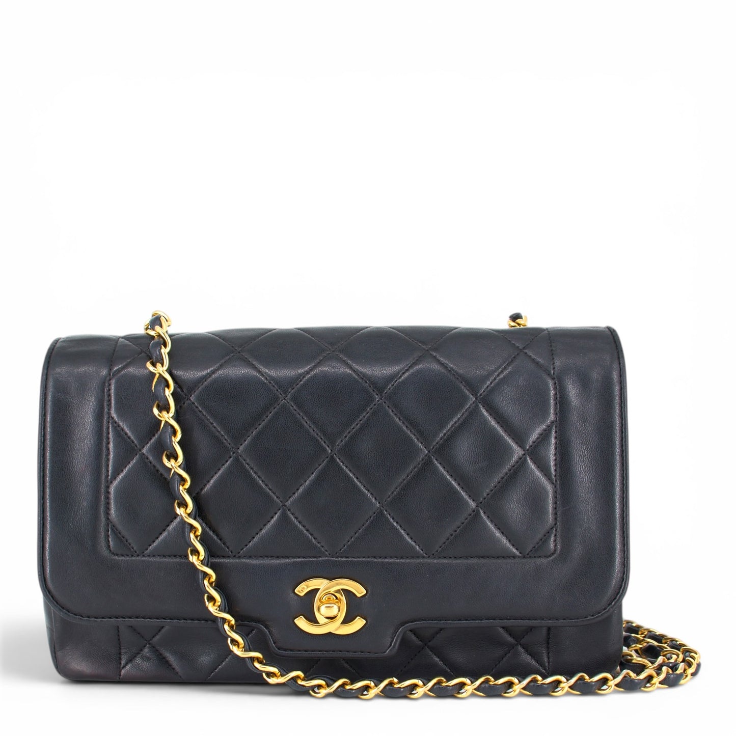 Chanel Diana flap bag schwarz GHW