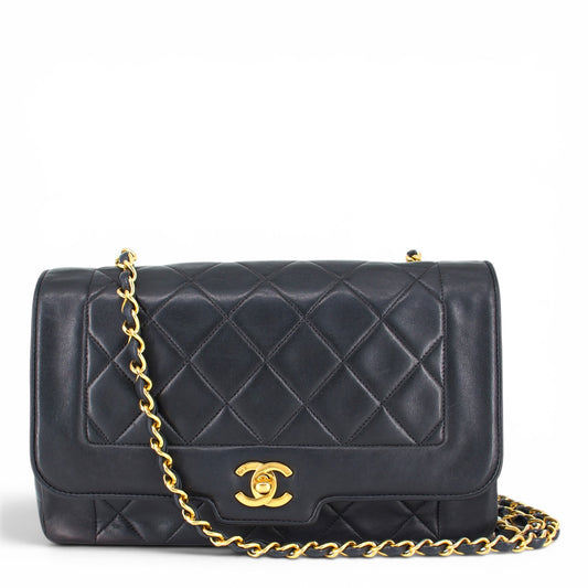 Chanel Diana flap bag schwarz GHW