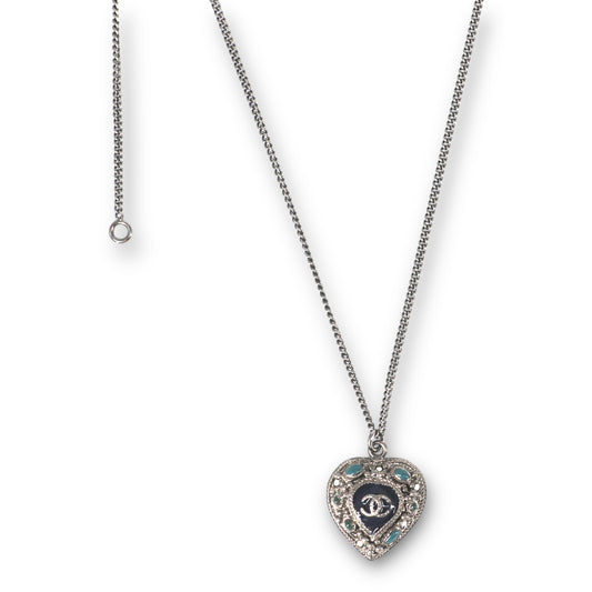 Chanel Kette Herz ruthenium
