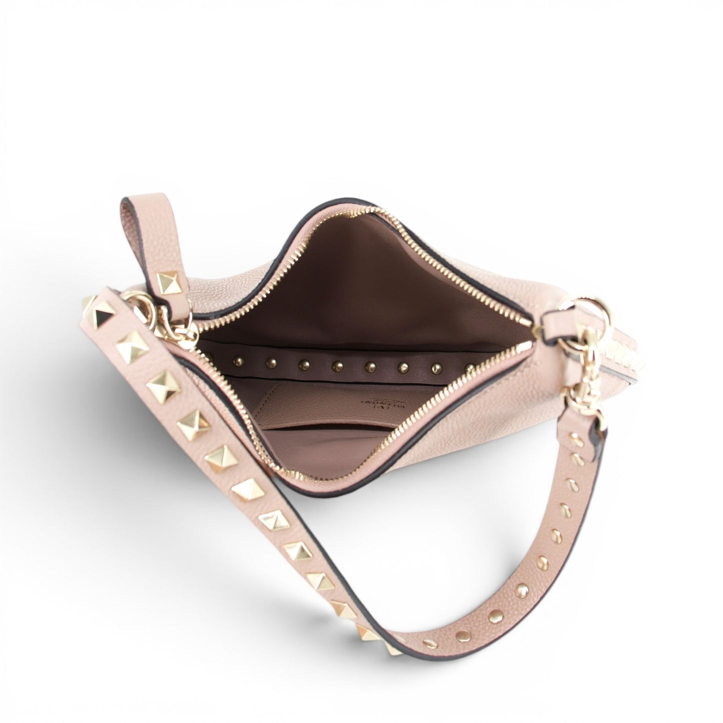 Valentino Rockstud Schultertasche Poudre