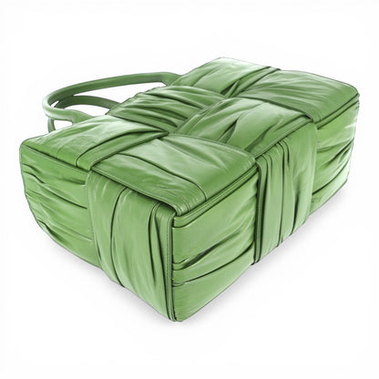 Bottega Veneta Arco small foulard intreccio grün