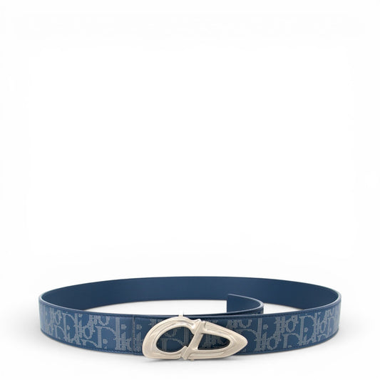 Dior Oblique Galaxy Wendegürtel blau Gr. 105