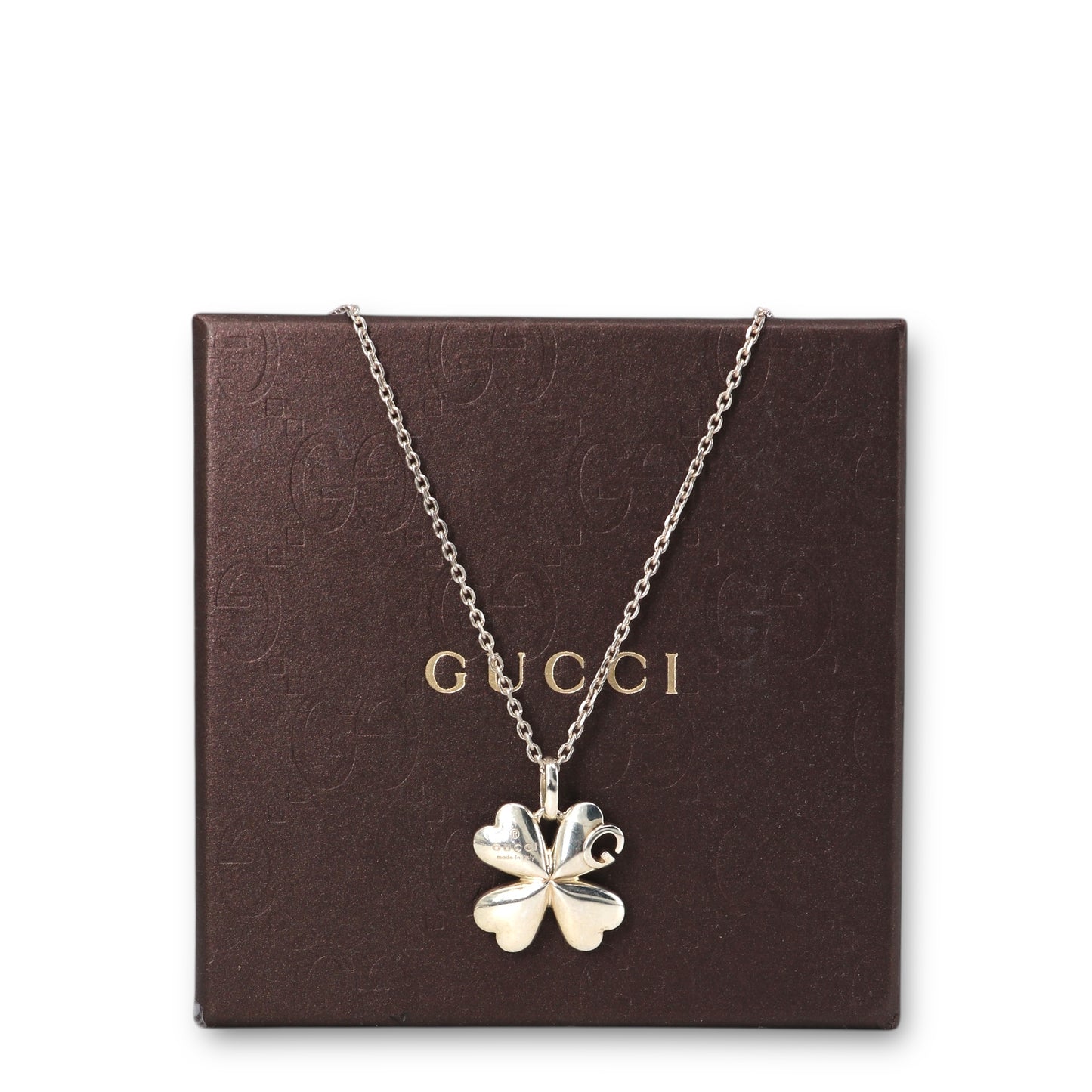 Gucci Kette Kleeblatt Silber