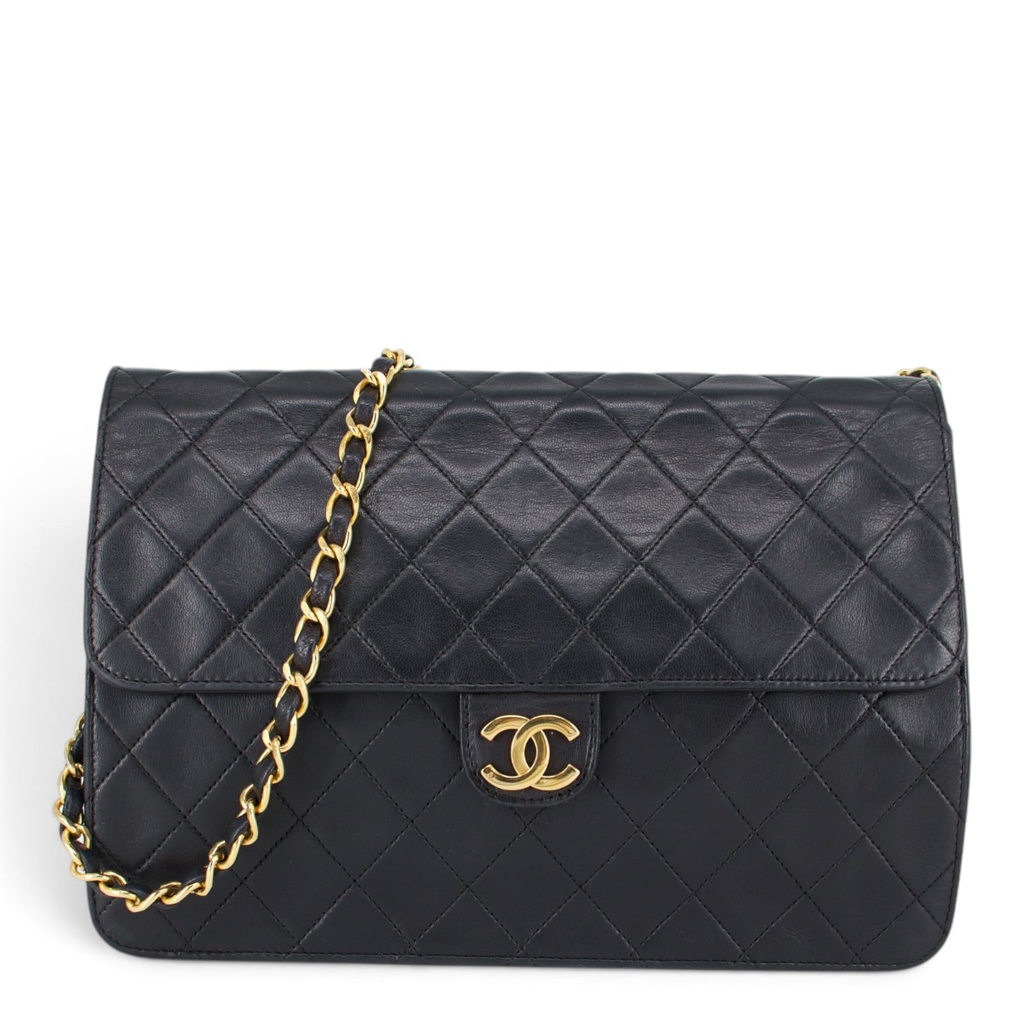 Chanel Matelassé Lammleder schwarz GHW