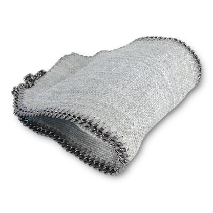 Stella McCartney Falabella Woven Raffia grau