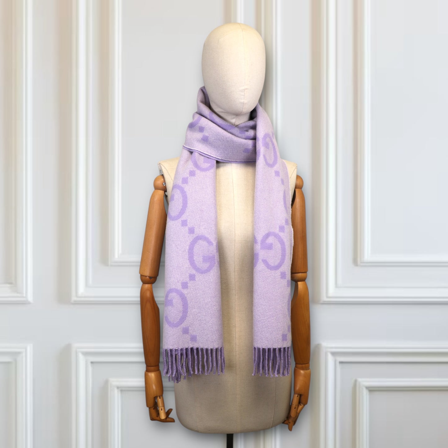 Gucci Schal reversible lavendel/lila