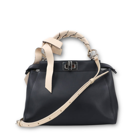 Fendi Mini Peekaboo bow marine