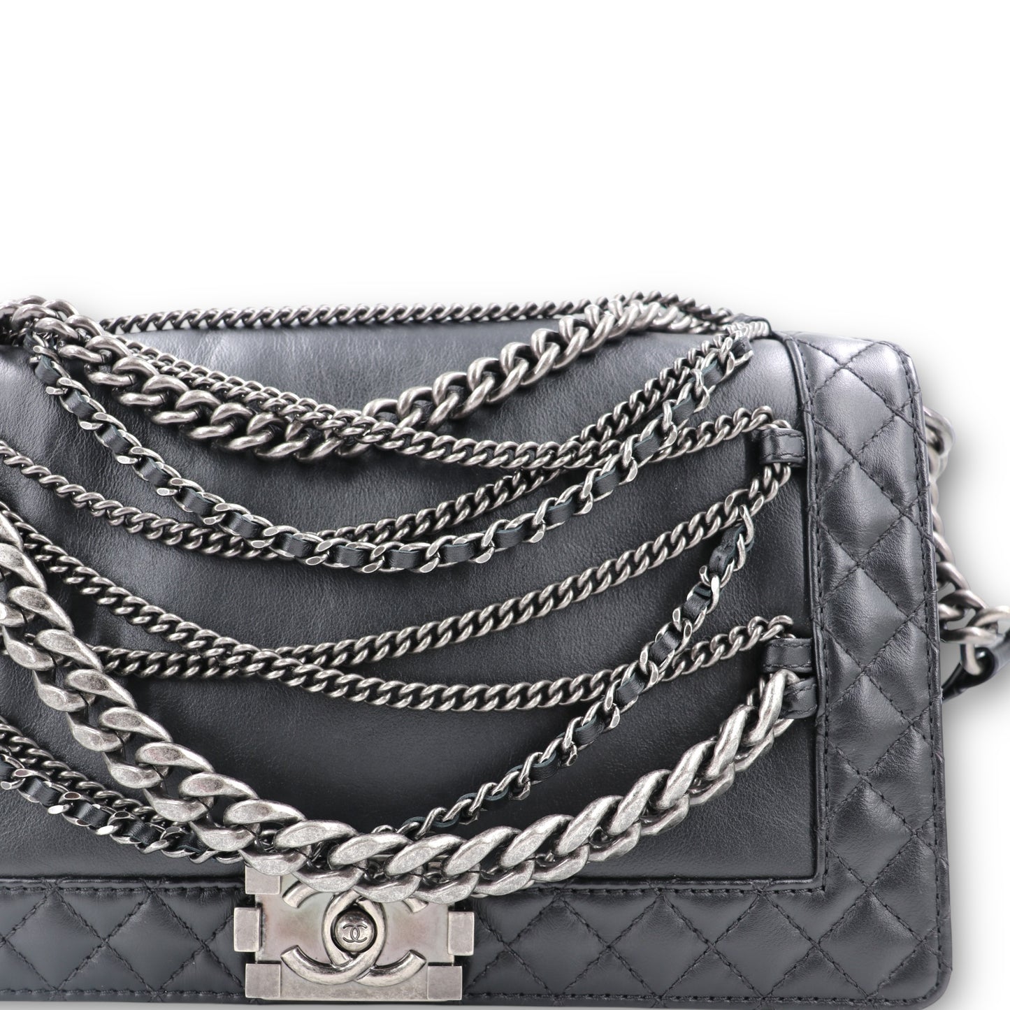 Chanel Boy enchained schwarz