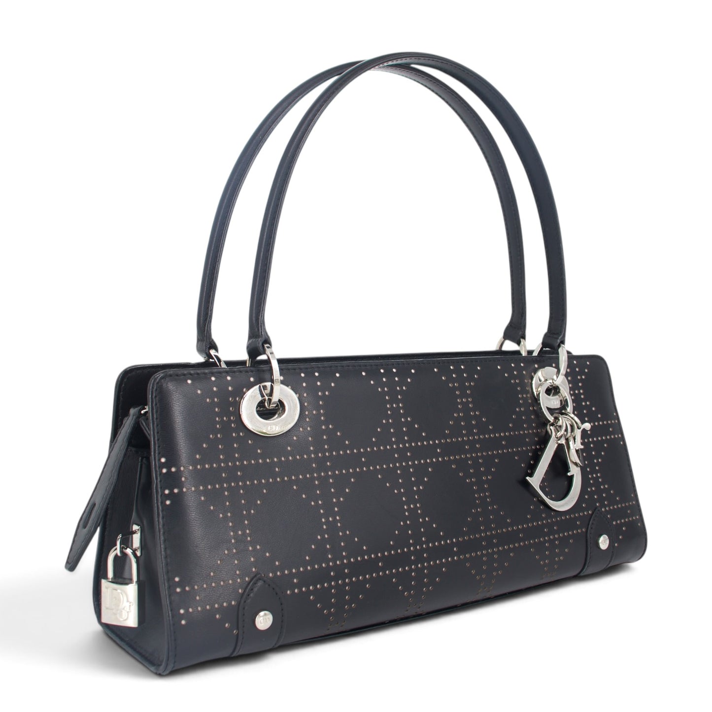 Dior East West Cannage Schultertasche schwarz