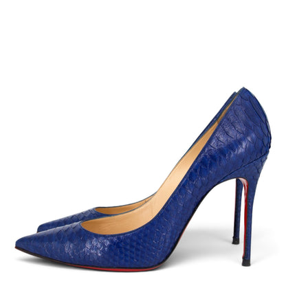 Christian Louboutin Decollete Python blau Gr. 40