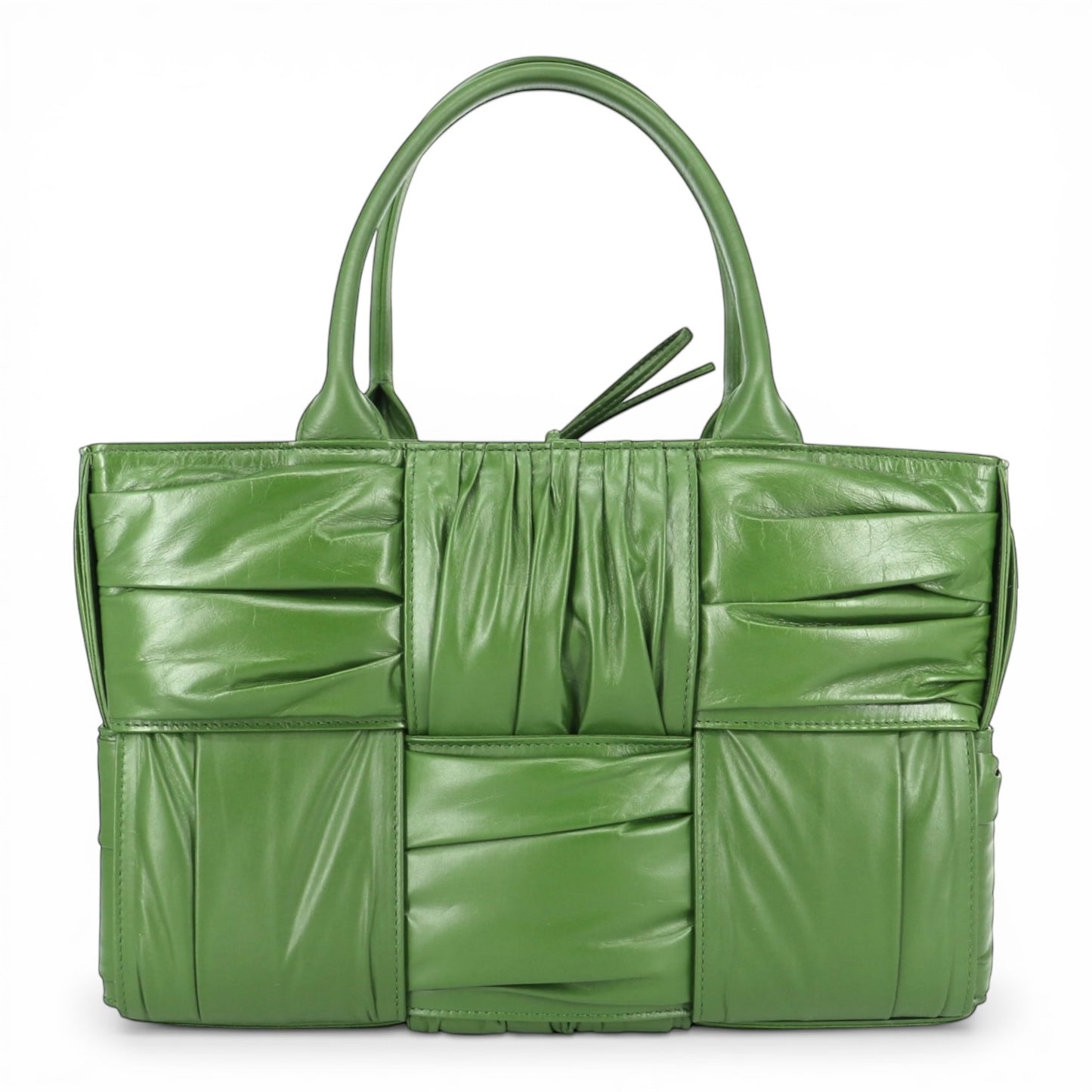 Bottega Veneta Arco small foulard intreccio grün